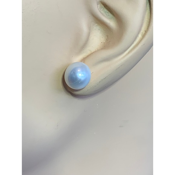 Sterling Silver 925 AAA Pearl Earrings. Formal Pearl Earrings. - Picture 3 of 6